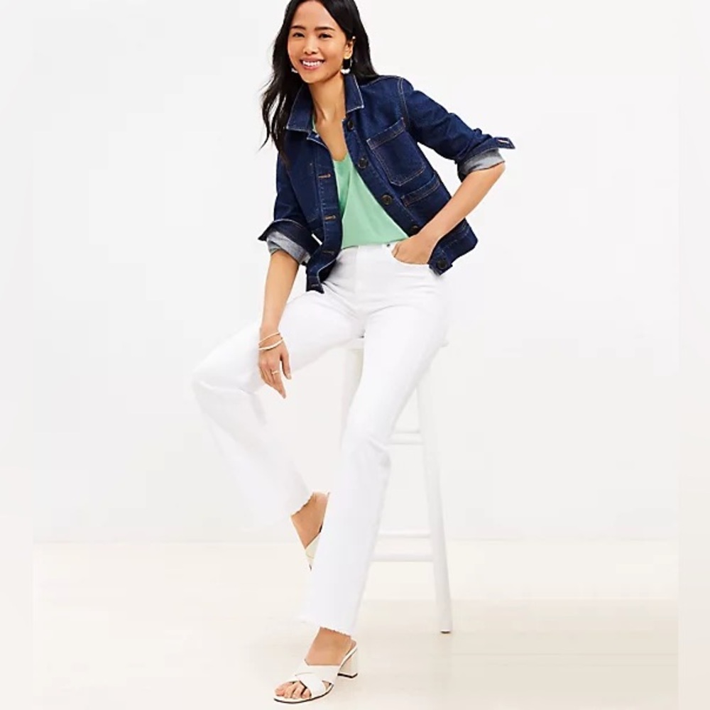 Denim White Pants